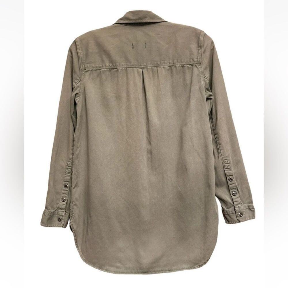MADEWELL Shirt Womens Xsmall Button-up Green Collared Long Sleeve - Picture 2 of 6
